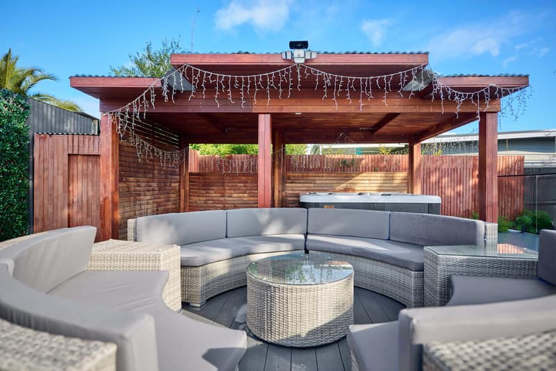 Spa and outdoor lounge